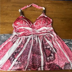 Paisley Print Dress with rouging